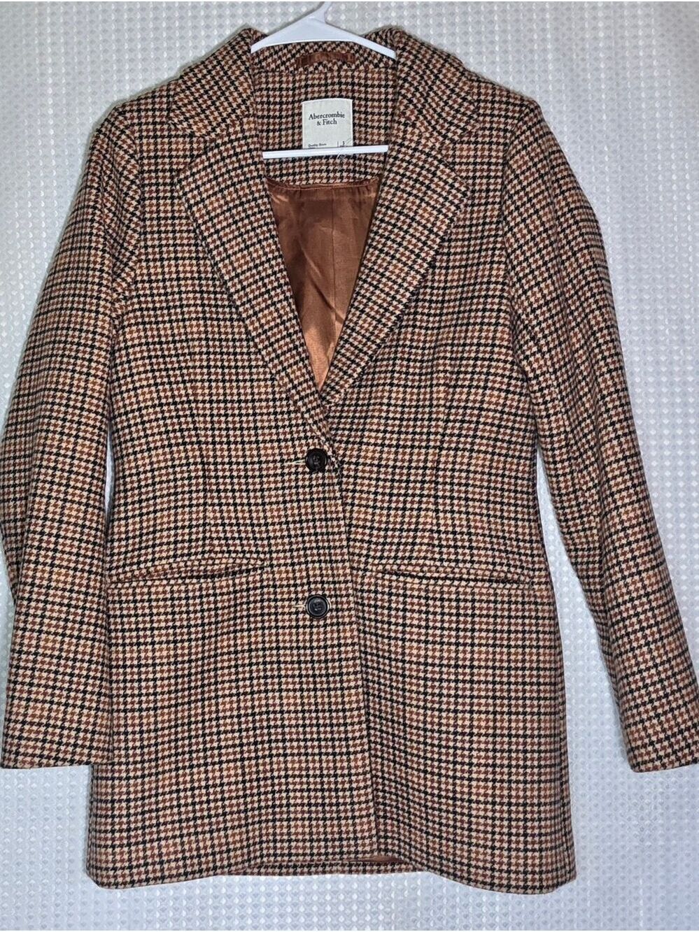 Abercrombie & Fitch Plaid Blazer Old Money Academia Office Chic Jacket Small - Picture 10 of 12